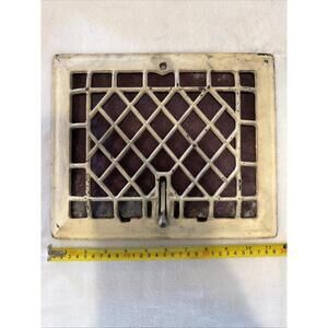 Antique Home Wall Heating Grate/Duct /Vent With Damper 10 X 8 Need Refinishing